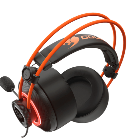 אוזניות גיימינג RGB עם סראונד וירטואלי 7.1 דגם COUGAR IMMERSA PRO PRIX