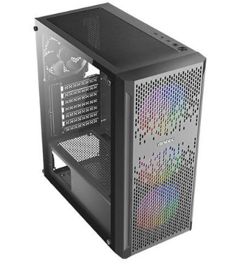 מארז Antec NX290 Mid Tower Tempered glass side 3X12mm RGB FANS