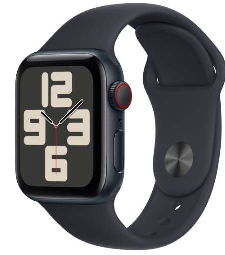 שעון חכם Apple Watch SE 2023 GPS + Cellular 40mm צבע שעון Midnight Aluminium צבע רצועה Midnight Sport Band