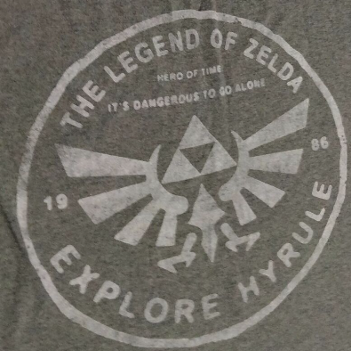 חולצה Zelda - Distressed Hyrule Logo Vintage T-shirt - L