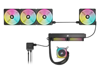 קירור נוזלי משולש Corsair iCUE LINK H150i RGB AIO Black