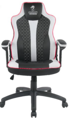 כיסא גיימינג DRAGON SNIPER LED RGB שחור לבן