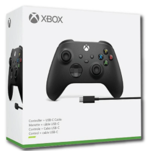 כבל טעינה + Xbox Series Wireless Controller Black מייקרוסופט