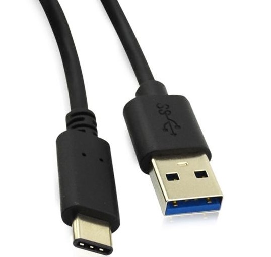 כבל סנכרון וטעינה מחיבור USB 3.0 Type-A לחיבור USB 3.0 Type-C באורך 1 מטר Gold Touch צבע שחור
