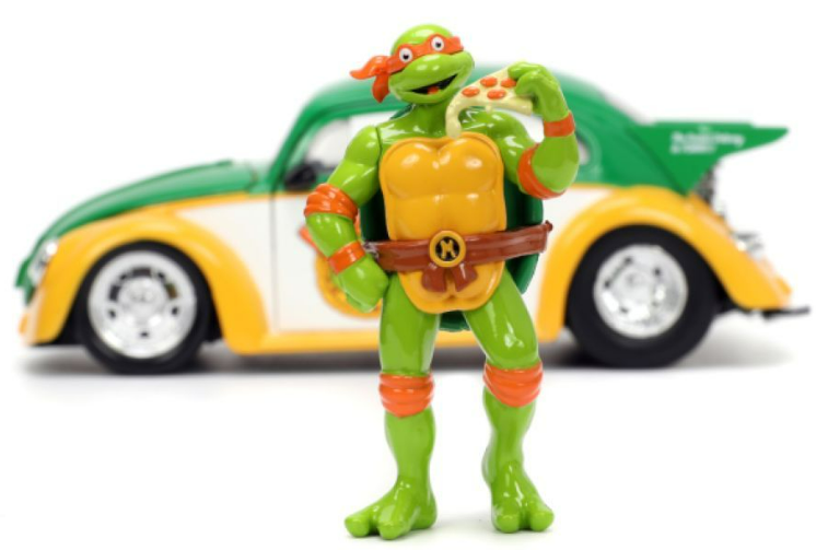 Teenage Mutant Ninja Turtles (TV 1987) – VW Beetle With Michelangelo 1:24 Scale