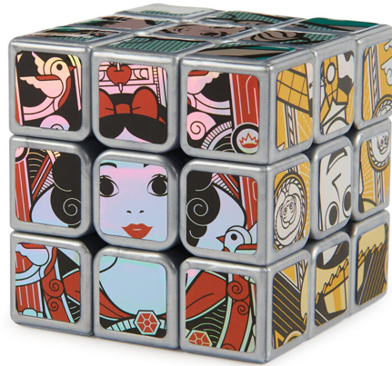 קוביה הונגרית דיסני Rubik's Cube, Disney 100th Anniversary Metallic Platinum 3x3 Cube Disney Toys