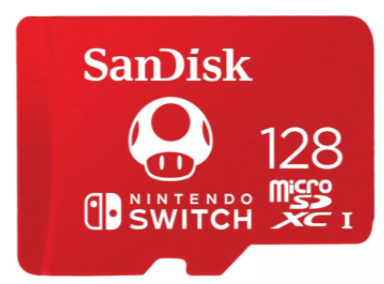 כרטיס זיכרון SanDisk ממותג Nintendo בנפח 128GB