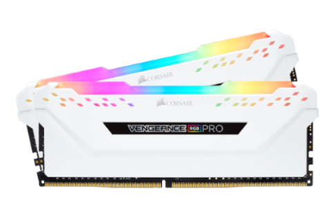 זכרון קיט לנייח CORSAIR 2X8 16GB DDR4 3200MHz RGB PRO White