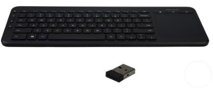 ‏מקלדת עם משטח מגע Microsoft All-in-One Media Keyboard N9Z-00015 מיקרוסופט