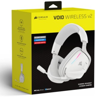 אוזניות גיימינג אלחוטיות CORSAIR VOID V2 RGB Dolby
