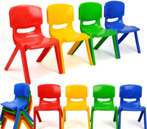 כיסא לילדים עשוי יציקה אחת פלסטיק מחוזק-רביעייה