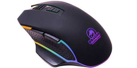 עכבר גיימינג Dragon Metallic RGB GPDRA-RGB9  צבע שחור