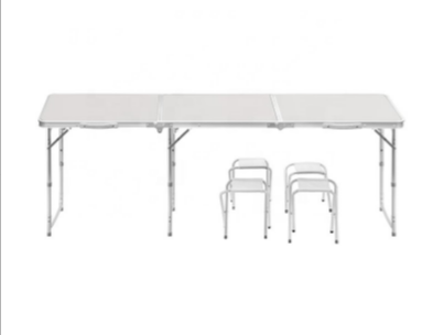 שולחן פיקניק מתקפל 180 ס"מ + 4 כיסאות