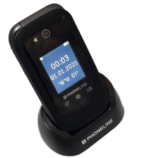 טלפון למבוגרים דור 4G עם לחצן מצוקה + עמדת טעינה לשולחן Phoneline F33