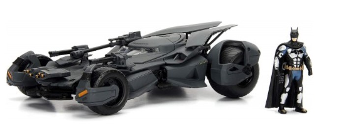מכונית באטמוביל Jada Toys Hollywood Rides - Batmobile And Batman Justice League Metal Die Casm