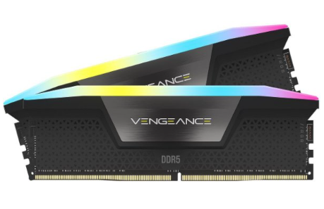 זיכרון לנייח Corsair Vengeance RGB DDR5 64GB 2X32 6200MHZ C32 kit BLK