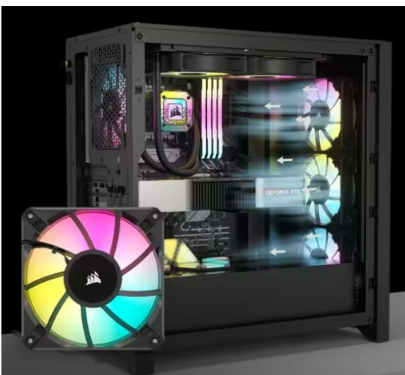 מארז CORSAIR iCUE 4000D RGB AIRFLOW Mid Tower Black