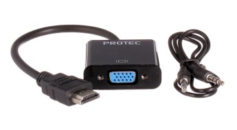 מתאם מחיבור HDMI לVGA נקבה כולל אודיו חברת PROTEC DM155