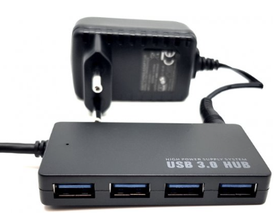 מפצל אקטיבי 4 חיבור USB 3.0 עם ספק כח Gold Touch Ultra Thin E-HUB-USB3-A