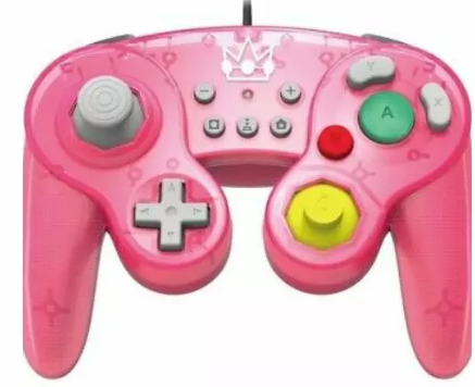 בקר חוטי Hori Battle Pad Peach Pink Nintendo Switch ורוד