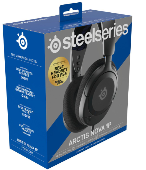 אוזניות גיימינג חוטיות SteelSeries Arctis Nova 1P