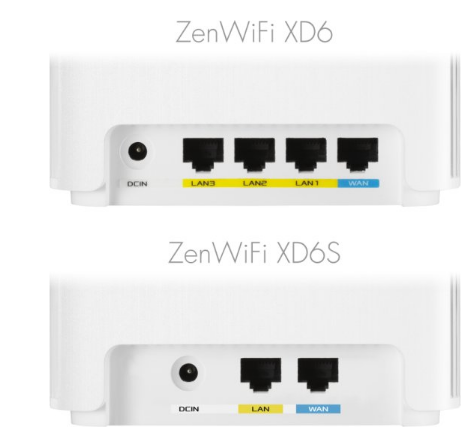 סט 2 יחידות ראוטר ASUS ZenWiFi XD6 802.11ax Whole Home Mesh WiFi System - צבע לבן