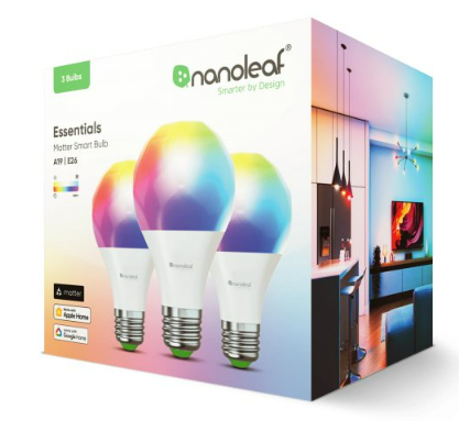 מארז 3 נורות חכמות Nanoleaf Essentials Matter A60 E27