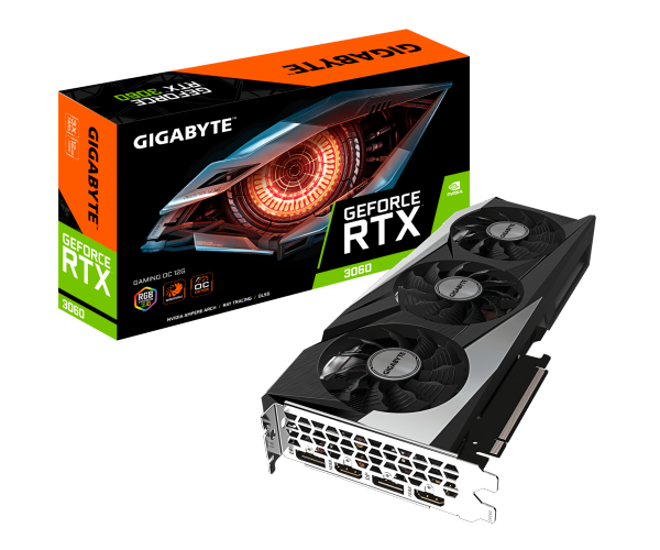 כ. מסך Gigabyte RTX3060 Gaming OC 12GD 2.0 PCIE4.0 LHR