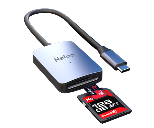 קורא כרטיסים Netac Memory card Reader WK12 usb 3.0 Type-C mSD/SD