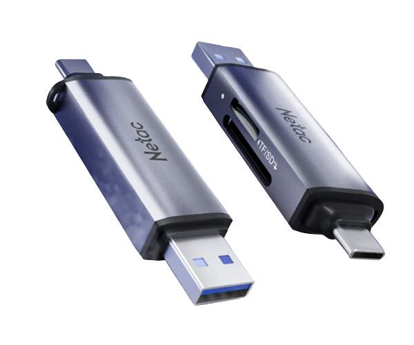 קורא כרטיסים Netac Card READER WK13 USB3.0+TYPE-C Msd/SD